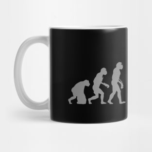 The evolution of monkeys to humans to pigs Mug